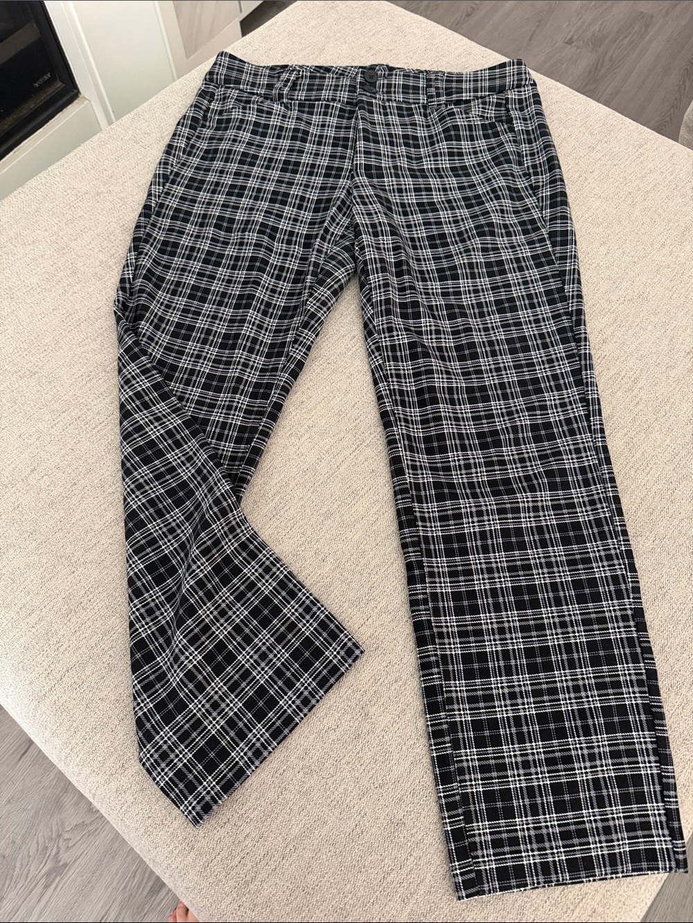 torrid Black and White Plaid Chinos